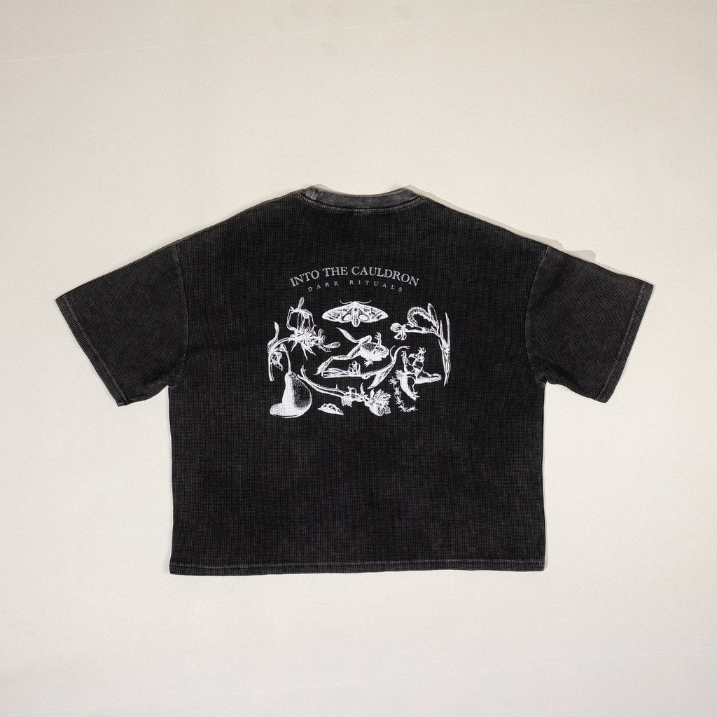 Into the Cauldron - Cropped Waffle Tee