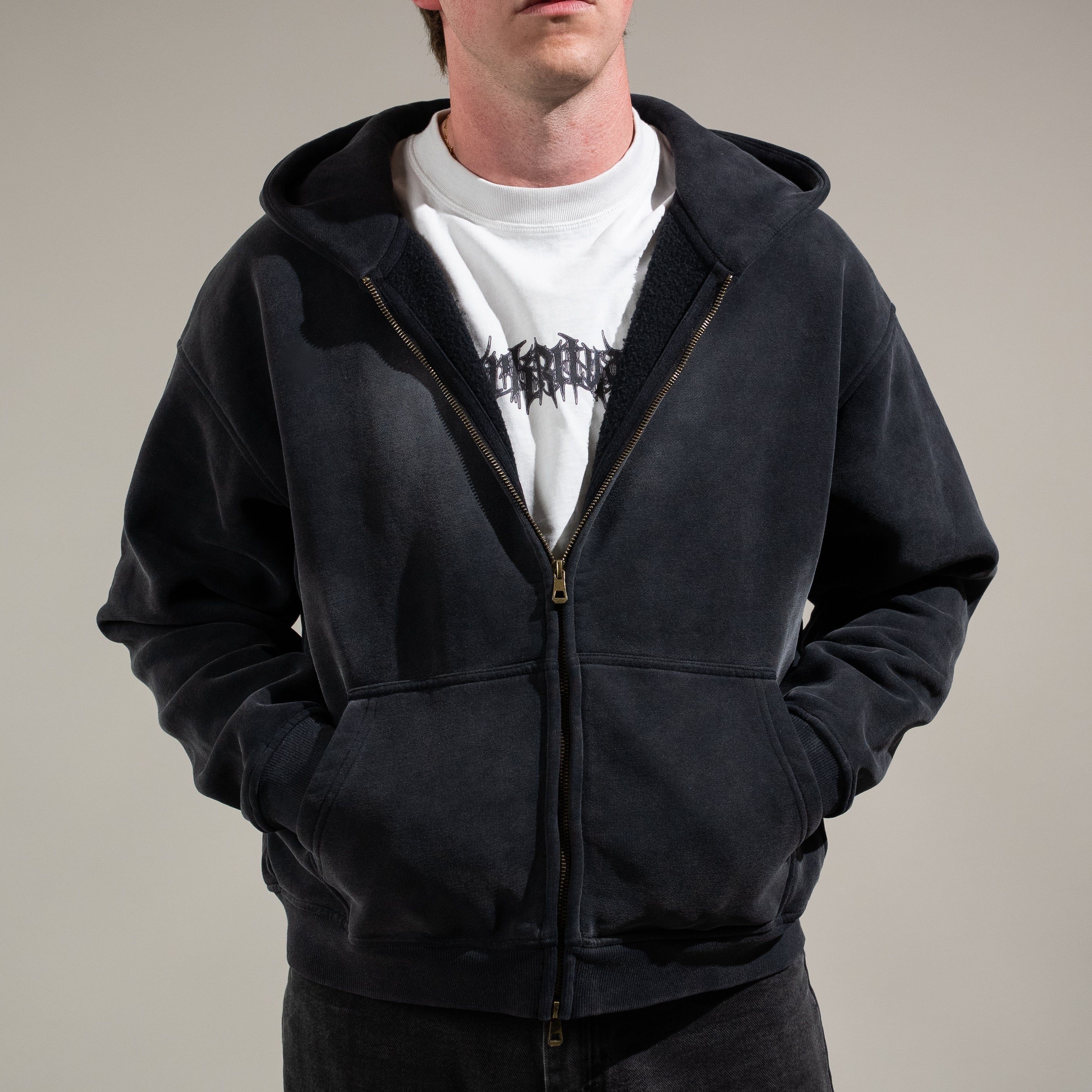 Blood Goddess Faded Zip Hoodie