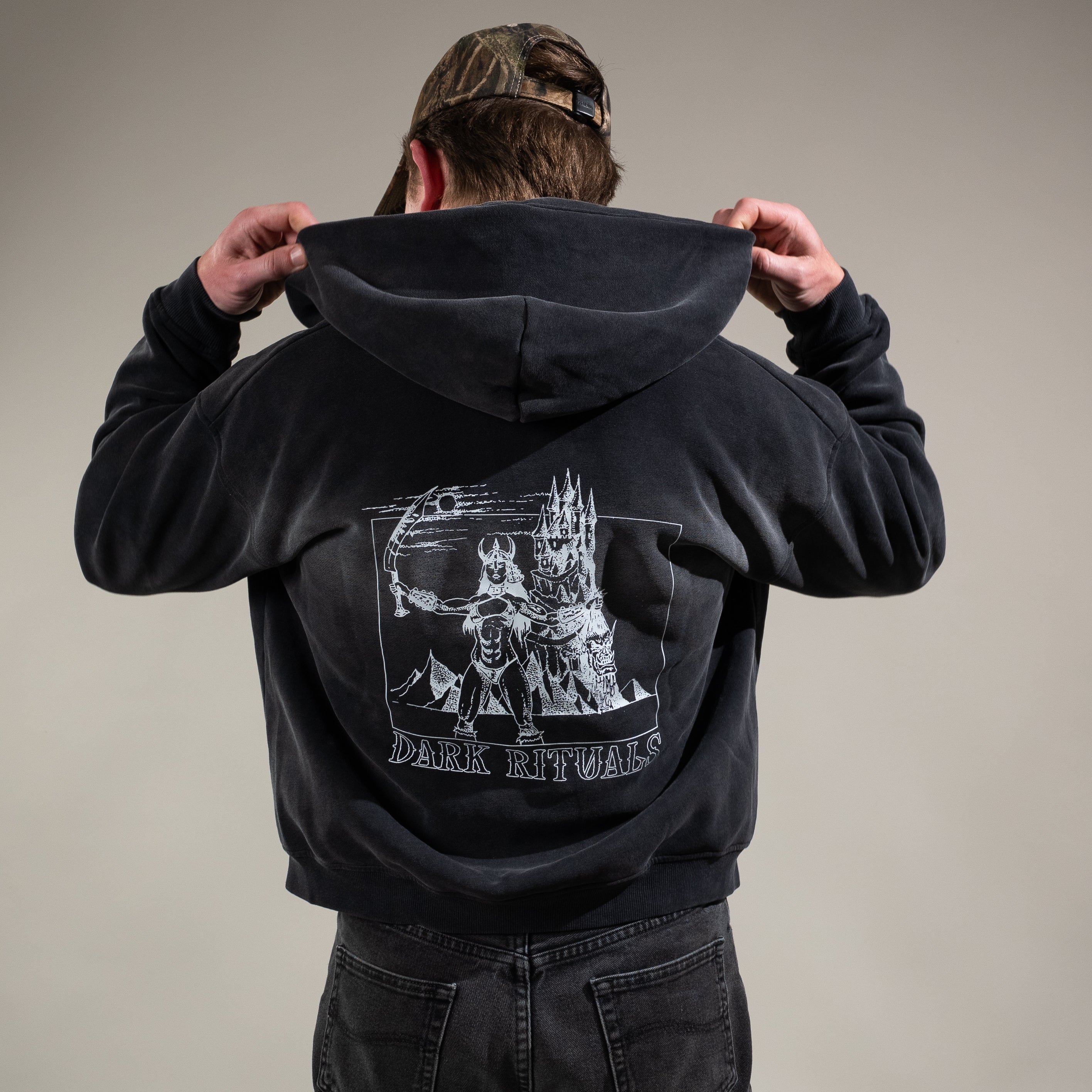 Blood Goddess Faded Zip Hoodie